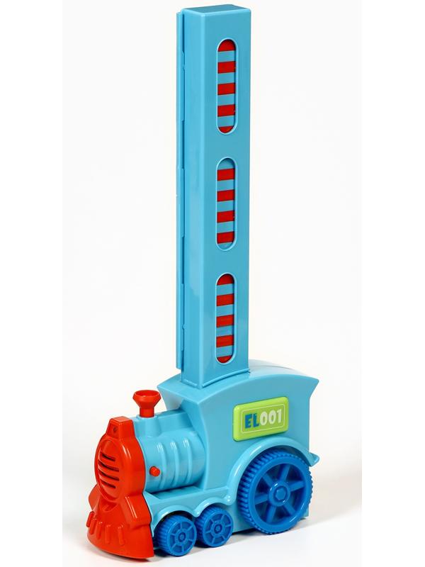Паровоз игрушечный, с домино, на батарейках
