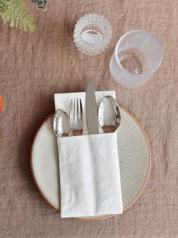 Набор конвертов для приборов Home collection-2 шт., 22×10 см, белый, 100% лён