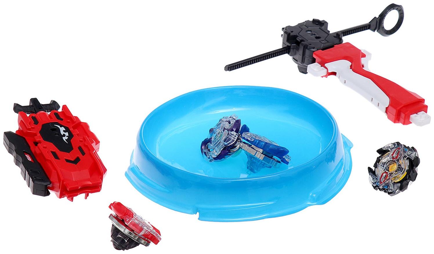 Набор боевых волчков ULTRA SPIN, 2 запуска, 4 волчка, 1 арена