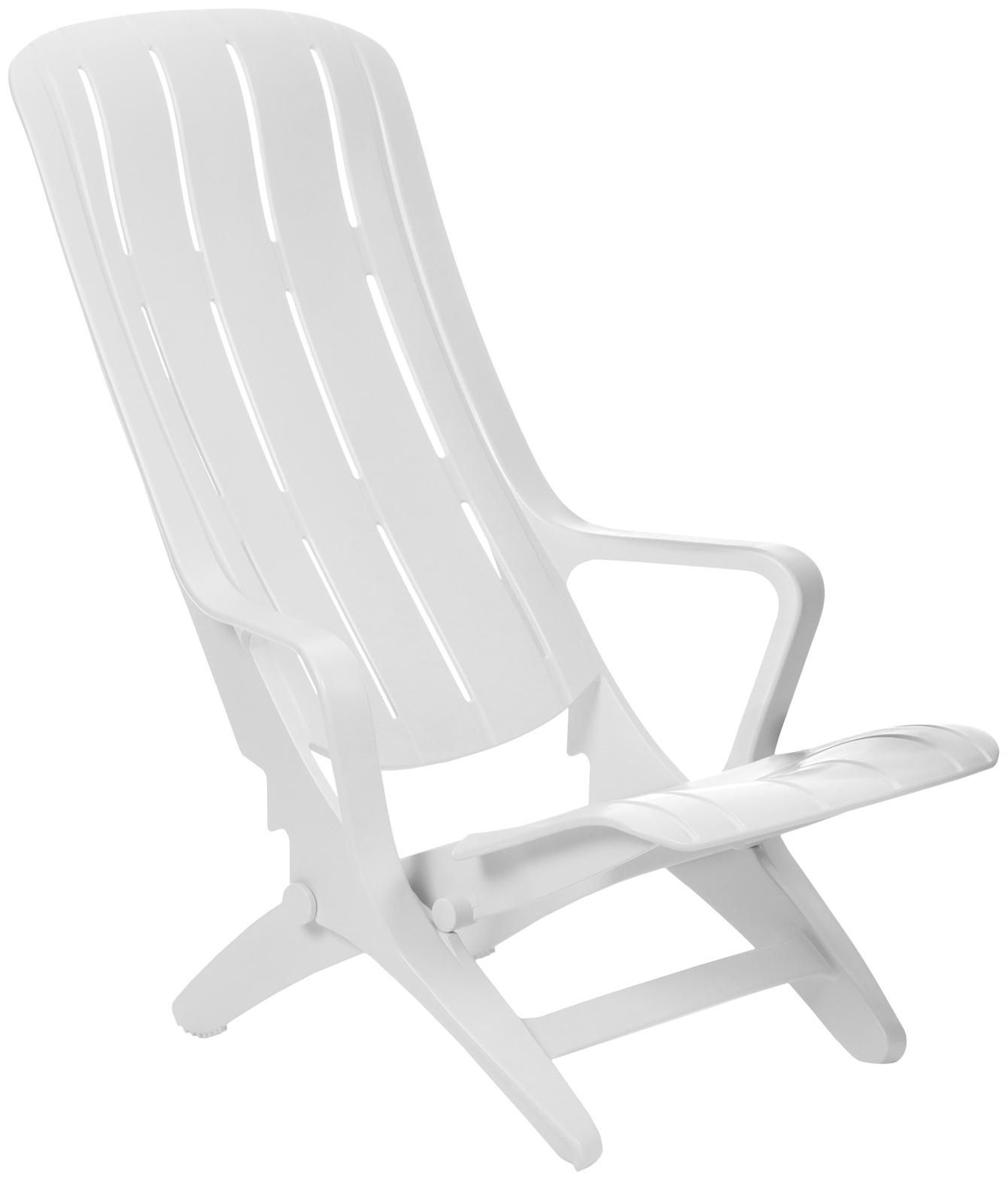 Шезлонг пластиковый, 94 х 65 х 80 см, белый
