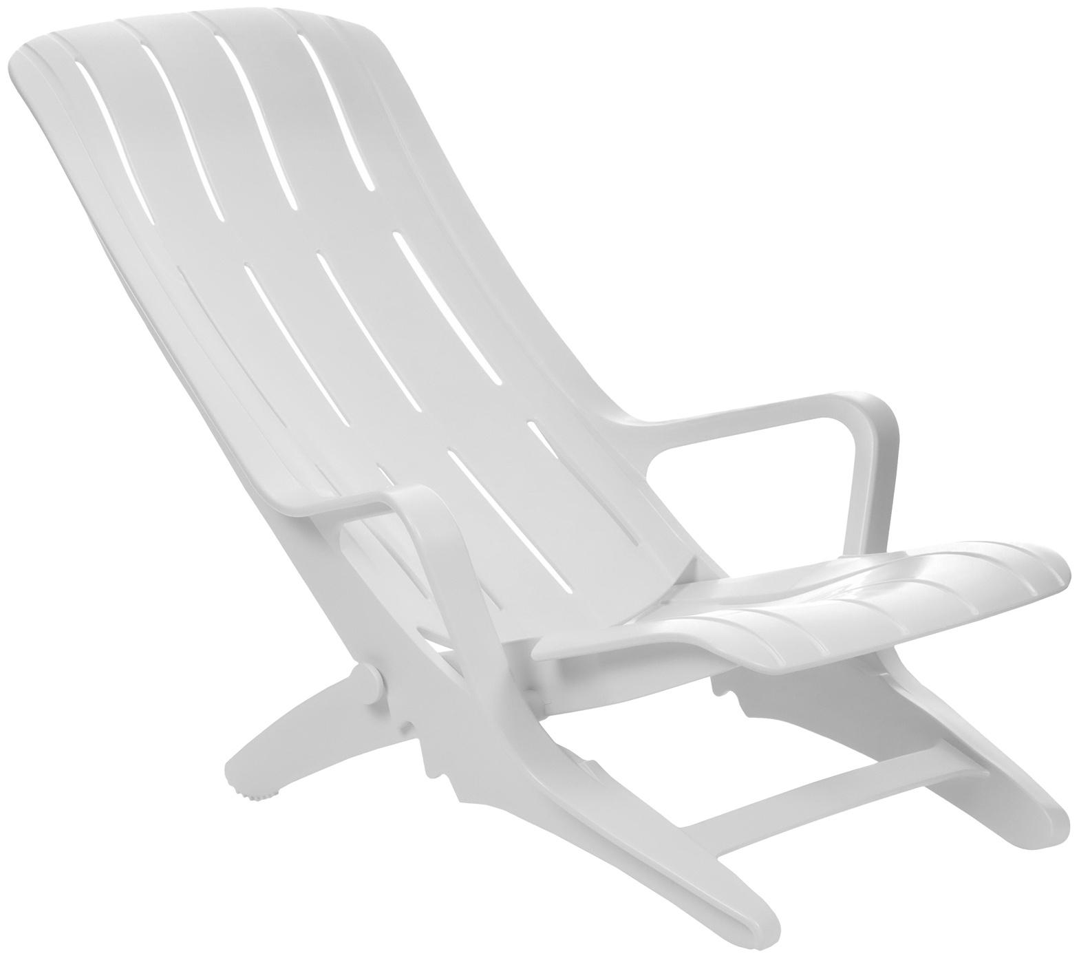 Шезлонг пластиковый, 94 х 65 х 80 см, белый