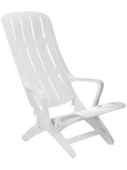 Шезлонг пластиковый, 94 х 65 х 80 см, белый