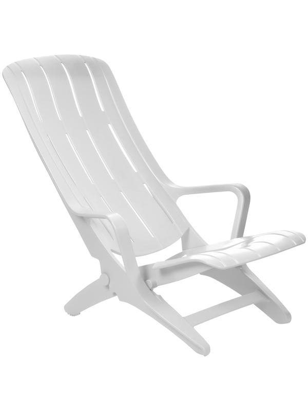 Шезлонг пластиковый, 94 х 65 х 80 см, белый