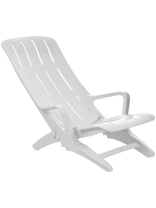Шезлонг пластиковый, 94 х 65 х 80 см, белый