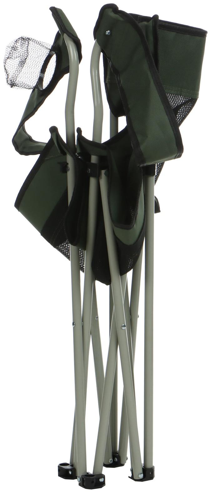 Кресло складное maclay, с подстаканником 48 х 48 х 76 см, до 100 кг, цвет зелёный