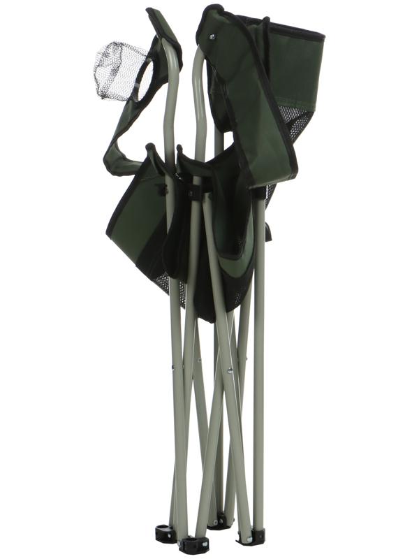 Кресло складное maclay, с подстаканником 48 х 48 х 76 см, до 100 кг, цвет зелёный