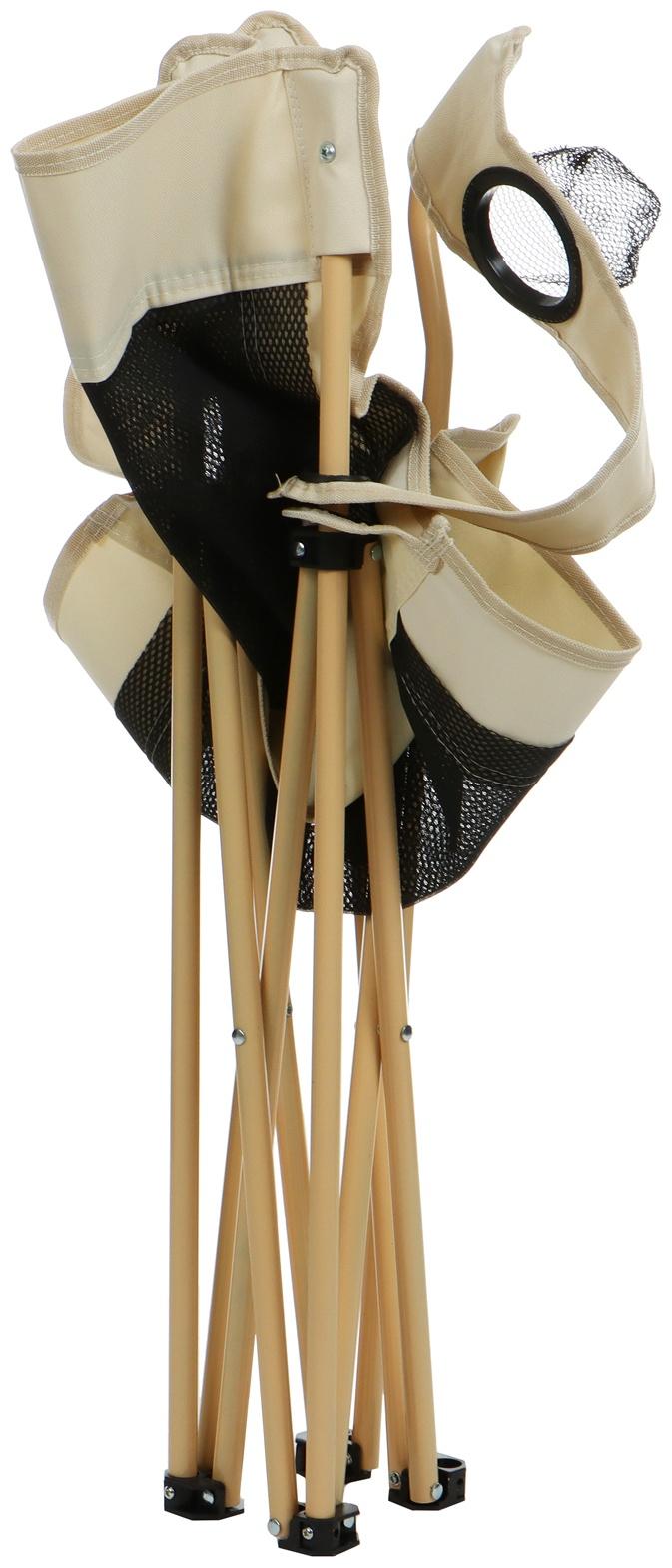 Кресло складное maclay, с подстаканником, 48 х 48 х 76 см, до 100 кг, цвет бежевый