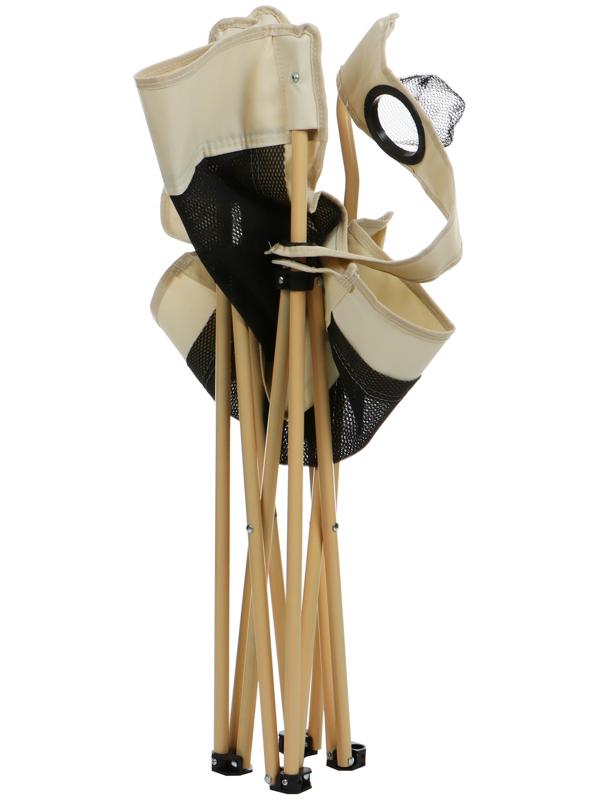 Кресло складное maclay, с подстаканником, 48 х 48 х 76 см, до 100 кг, цвет бежевый