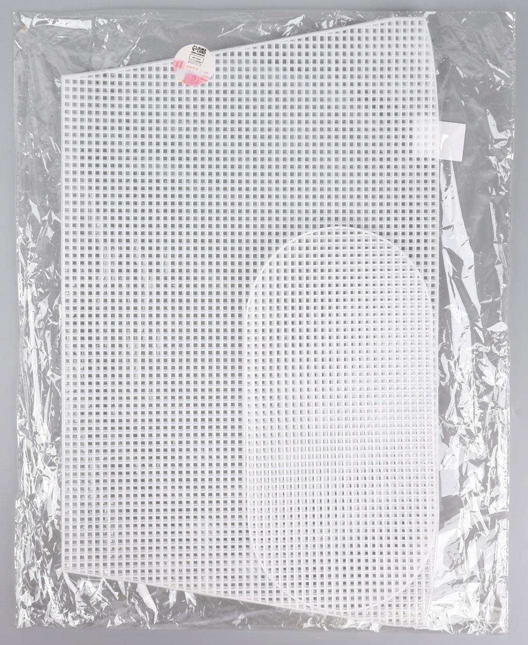 Канва-основа для вышивания корзины, пластиковая, 47,5 × 29,5 × 38,5 см, 30 × 15 см, цвет белый