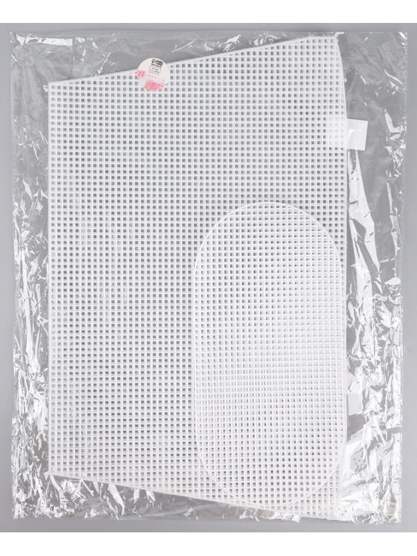 Канва-основа для вышивания корзины, пластиковая, 47,5 × 29,5 × 38,5 см, 30 × 15 см, цвет белый