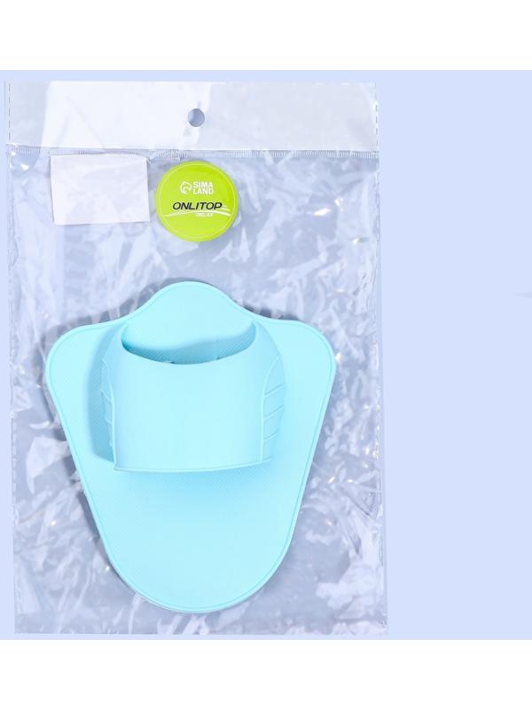 Массажёр - щётка, антицеллюлитный, 14 × 12 × 3,5 см, цвет голубой