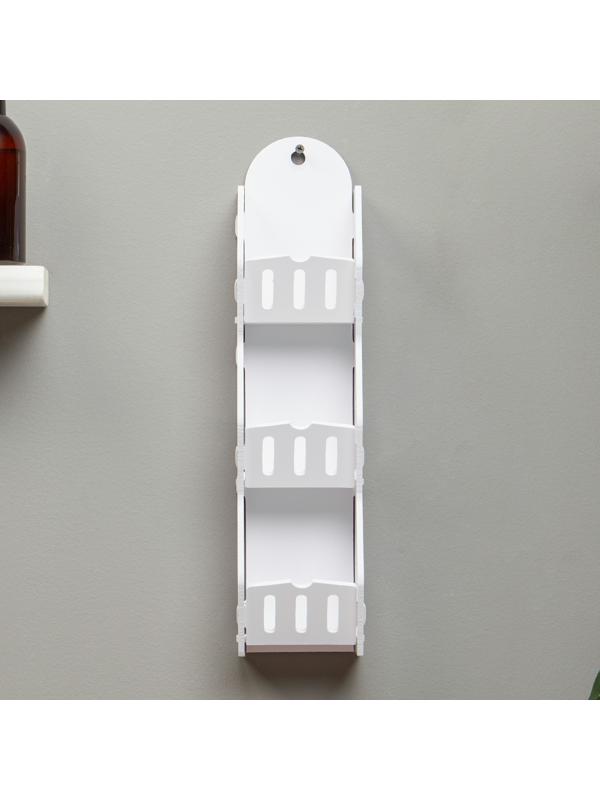 Полка для ванной комнаты 11 х 9 х 43 см, пластик