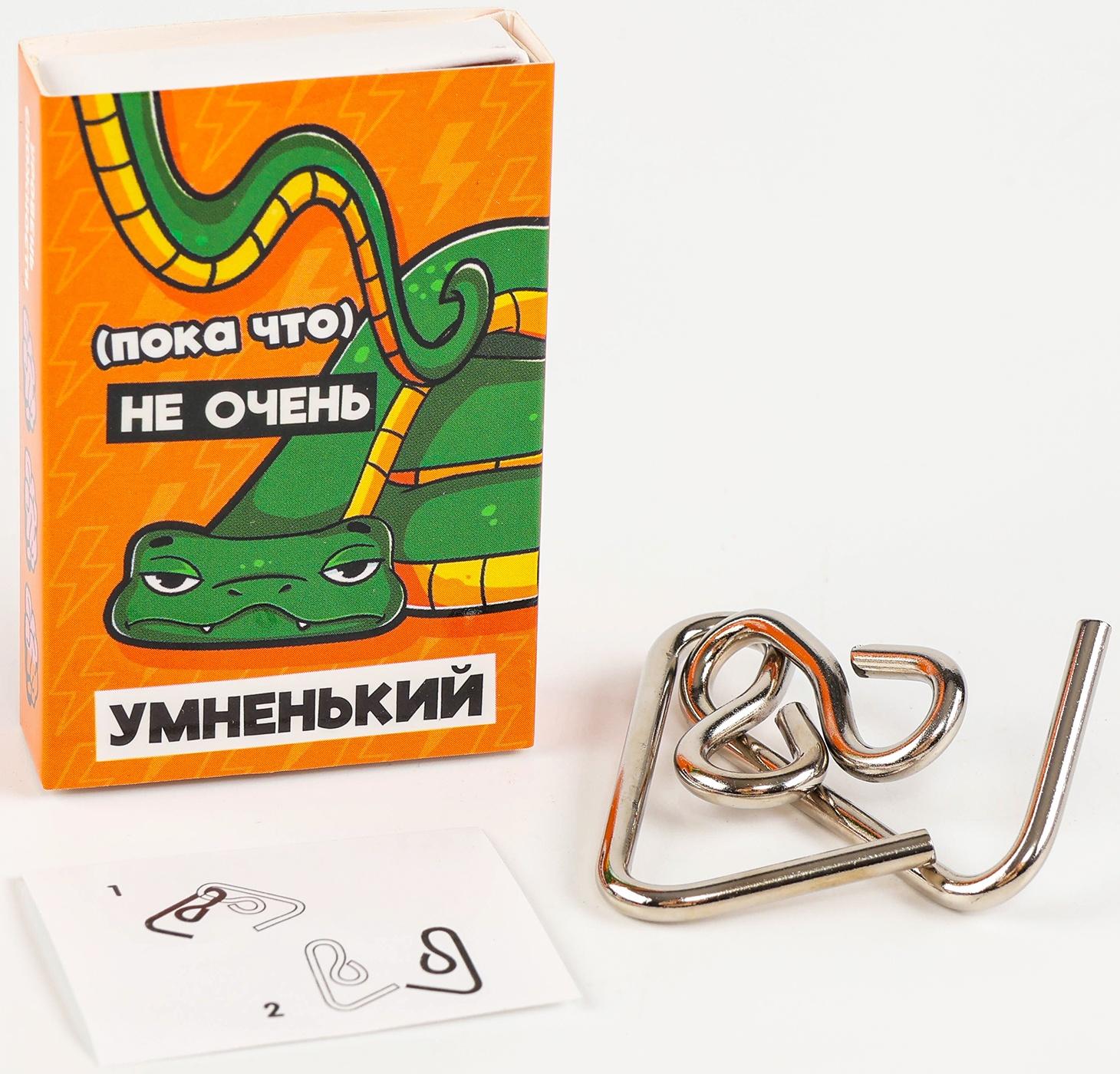 Головоломка металлическая «Мозгический взлёт» змея, в шоубоксе, МИКС