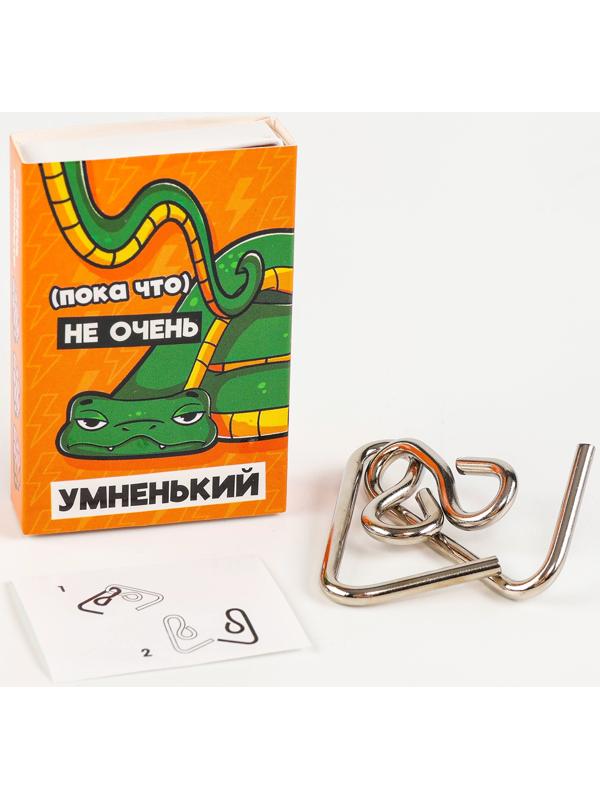 Головоломка металлическая «Мозгический взлёт» змея, в шоубоксе, МИКС