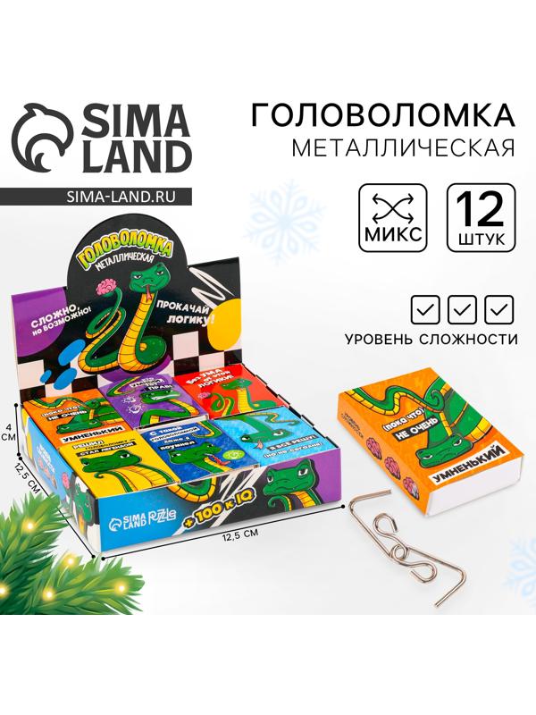 Головоломка металлическая «Мозгический взлёт» змея, в шоубоксе, МИКС