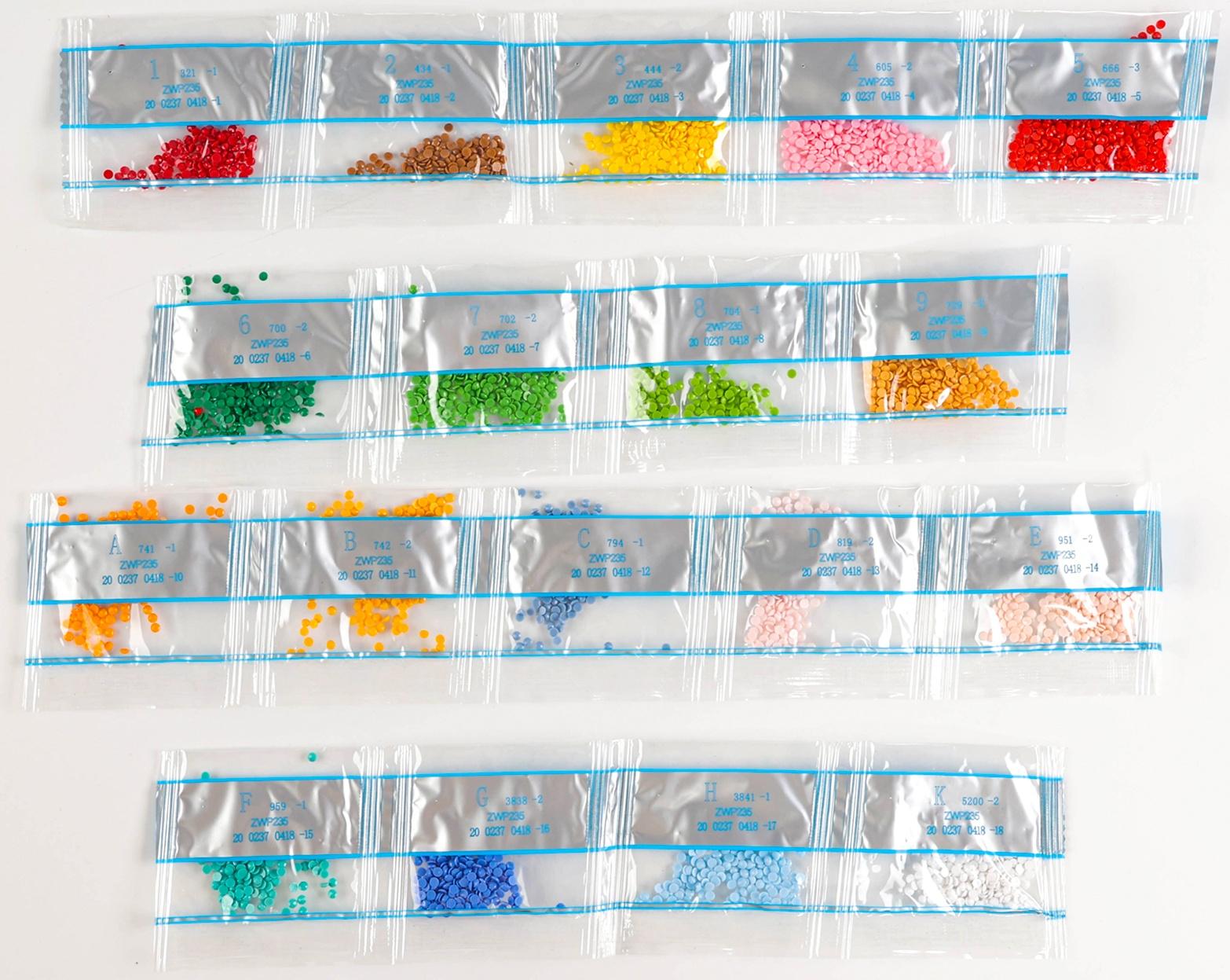 Алмазная мозаика - стикер на новый год для детей с частичным заполнением «Волшебные зревята!», набор для творчества