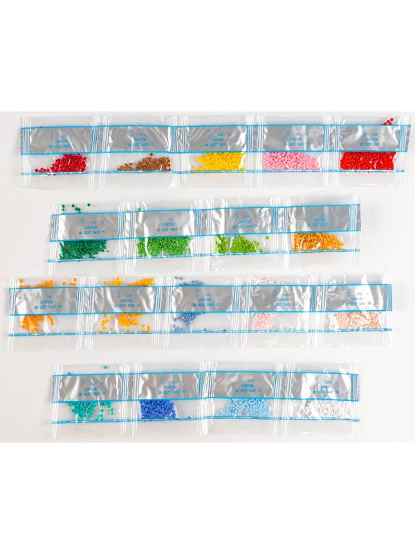 Алмазная мозаика - стикер на новый год для детей с частичным заполнением «Волшебные зревята!», набор для творчества