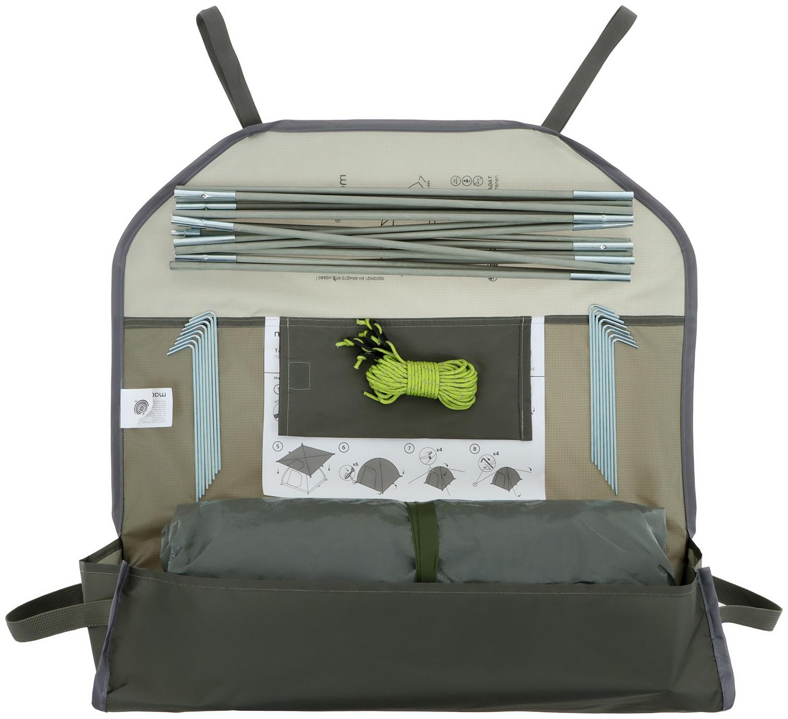 Палатка туристическая, трекинговая maclay TAGANAY 4, 4-местная