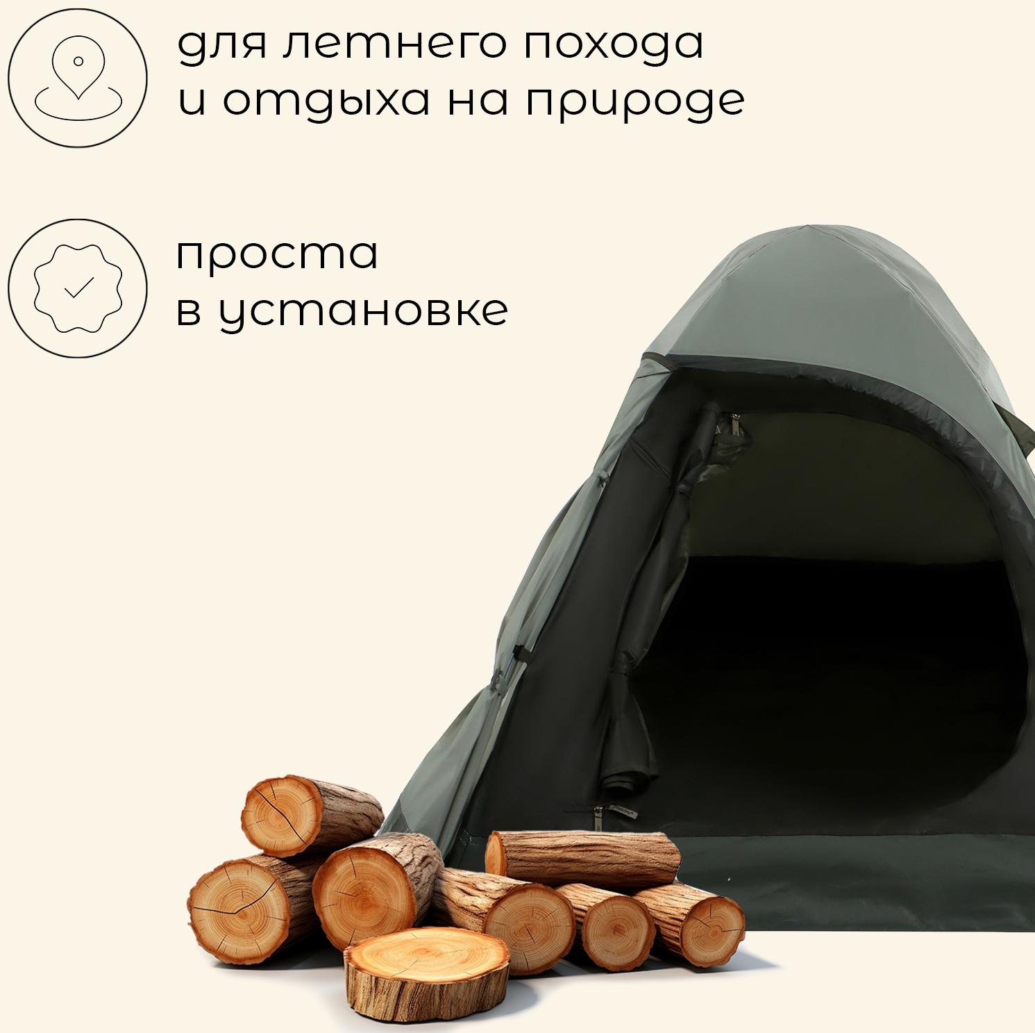 Палатка туристическая, трекинговая maclay TAGANAY 4, 4-местная