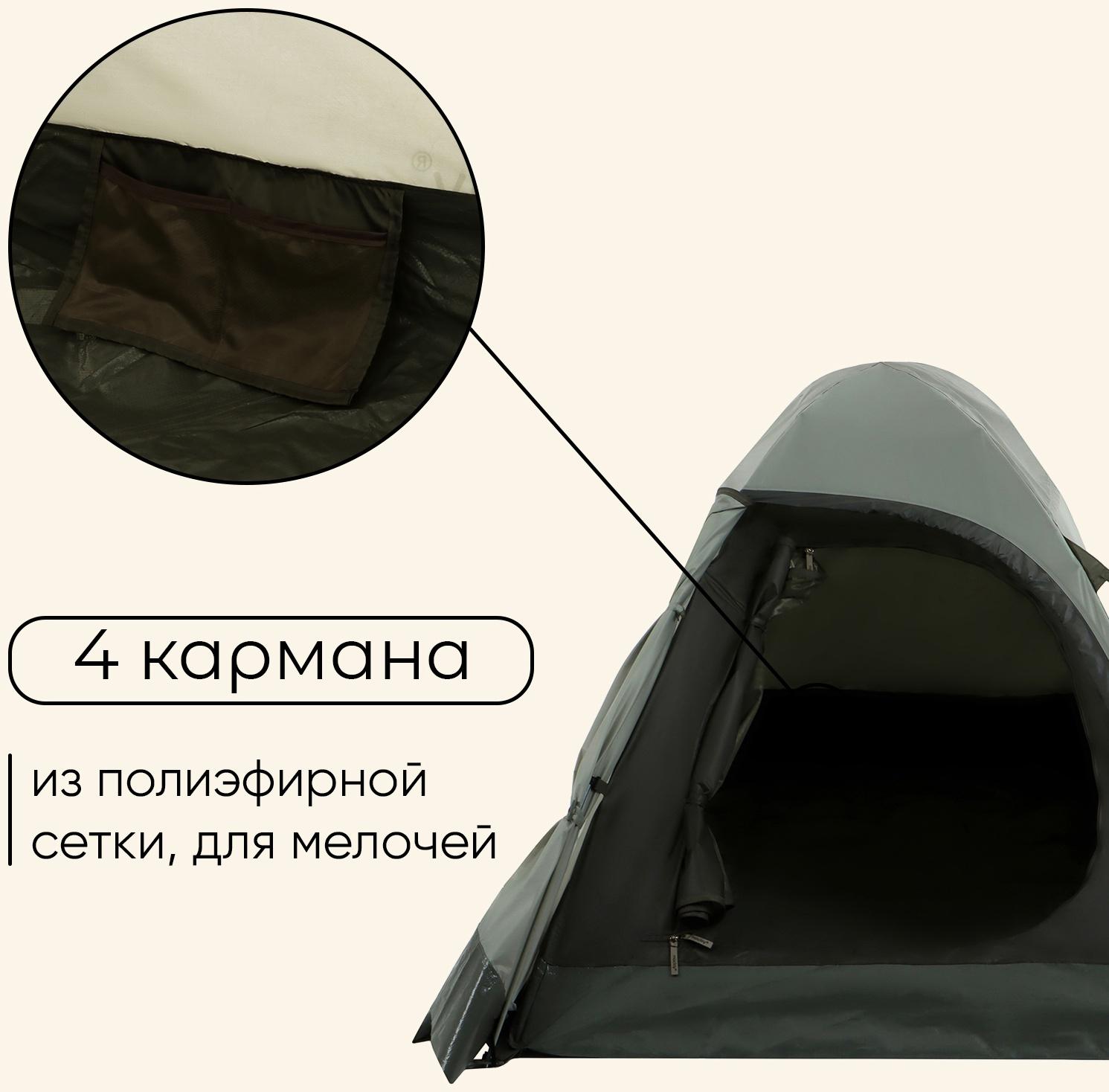 Палатка туристическая, трекинговая maclay TAGANAY 4, 4-местная