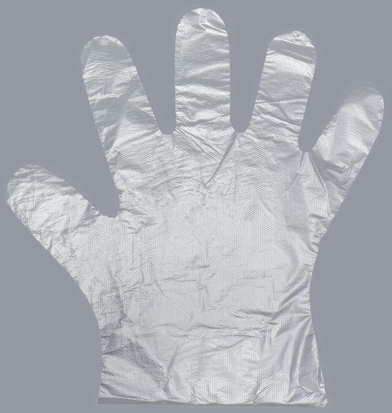 Перчатки одноразовые, универсальный размер, 100 шт, 0,7 микр, прозрачные