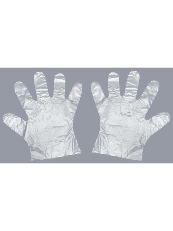 Перчатки одноразовые, универсальный размер, 100 шт, 0,7 микр, прозрачные