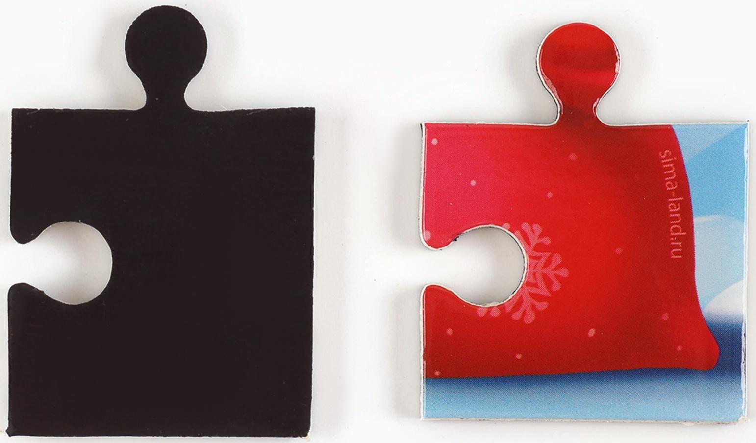 Пазл для детей магнитный деревянный «Новый год! Дед Мороз», 21×15 см, 35 элементов