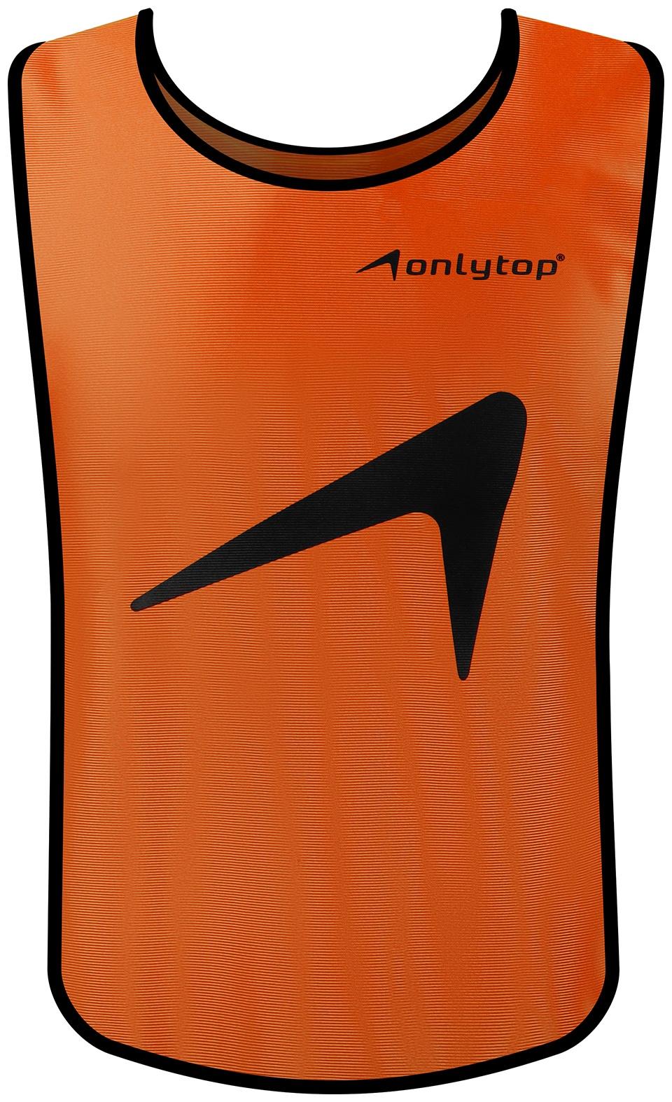 Манишка футбольная детская на резинке ONLYTOP, р. 36-40, цвет оранжевый