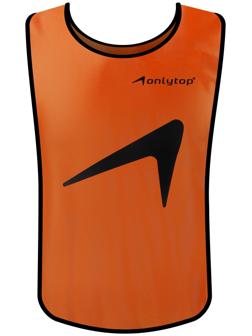 Манишка футбольная детская на резинке ONLYTOP, р. 36-40, цвет оранжевый