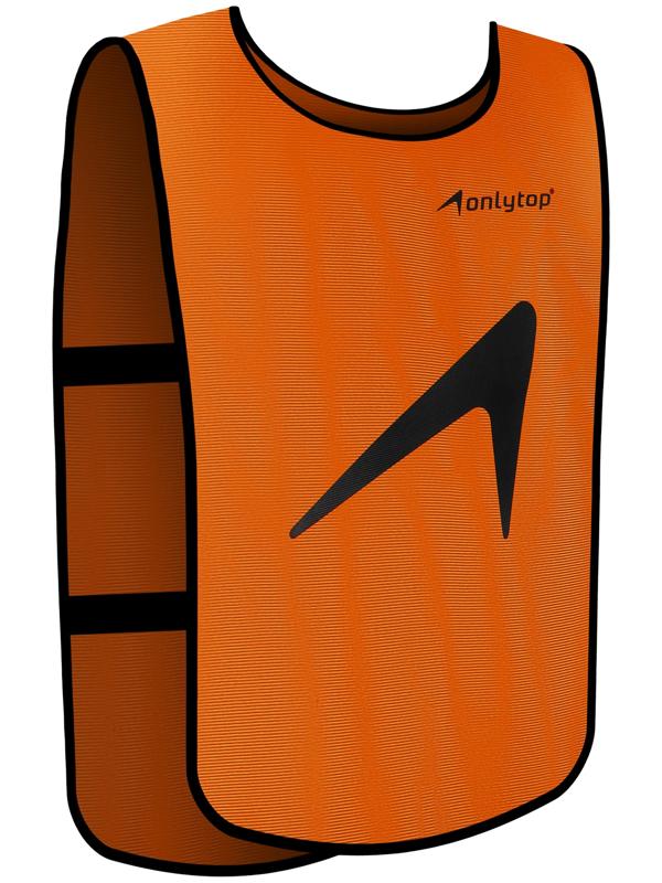 Манишка футбольная детская на резинке ONLYTOP, р. 36-40, цвет оранжевый