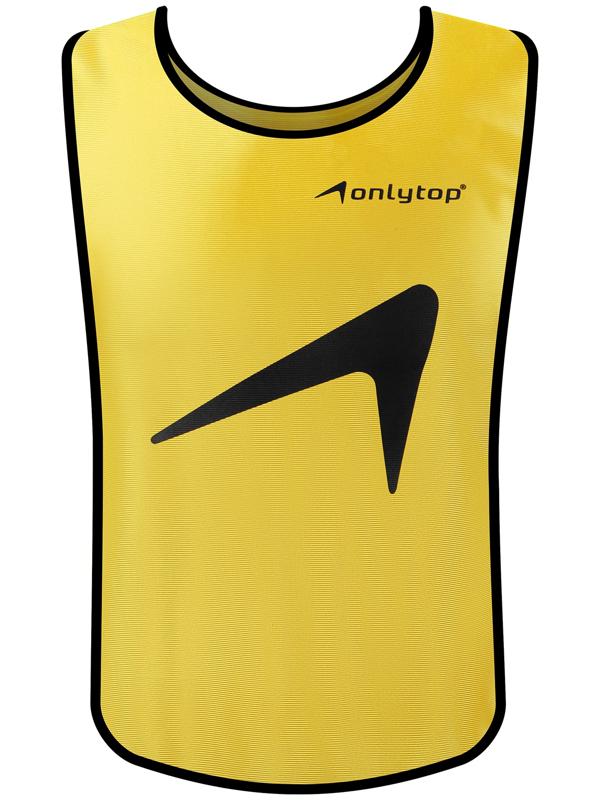 Манишка футбольная детская на резинке ONLYTOP, р. 36-40, цвет жёлтый