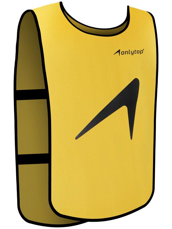 Манишка футбольная детская на резинке ONLYTOP, р. 36-40, цвет жёлтый