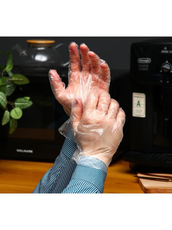 Перчатки полиэтиленовые, в индивидуальной упаковке, 50 пар