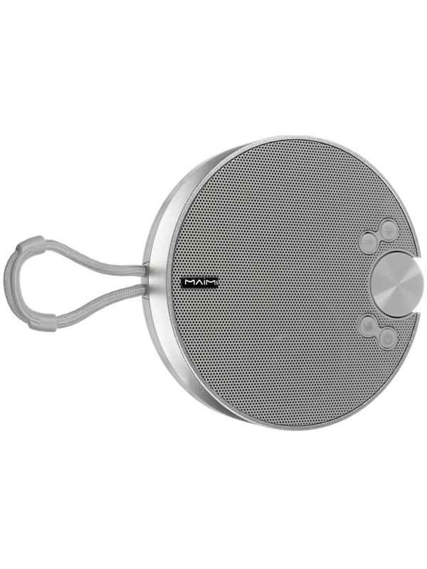 Портативная колонка Maimi F6, microUSB, FM, BT 5.1, 1200 мАч, серебристая