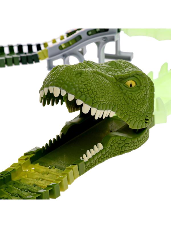 Автотрек «Парк динозавров», гибкий, работает от батареек, 144 детали