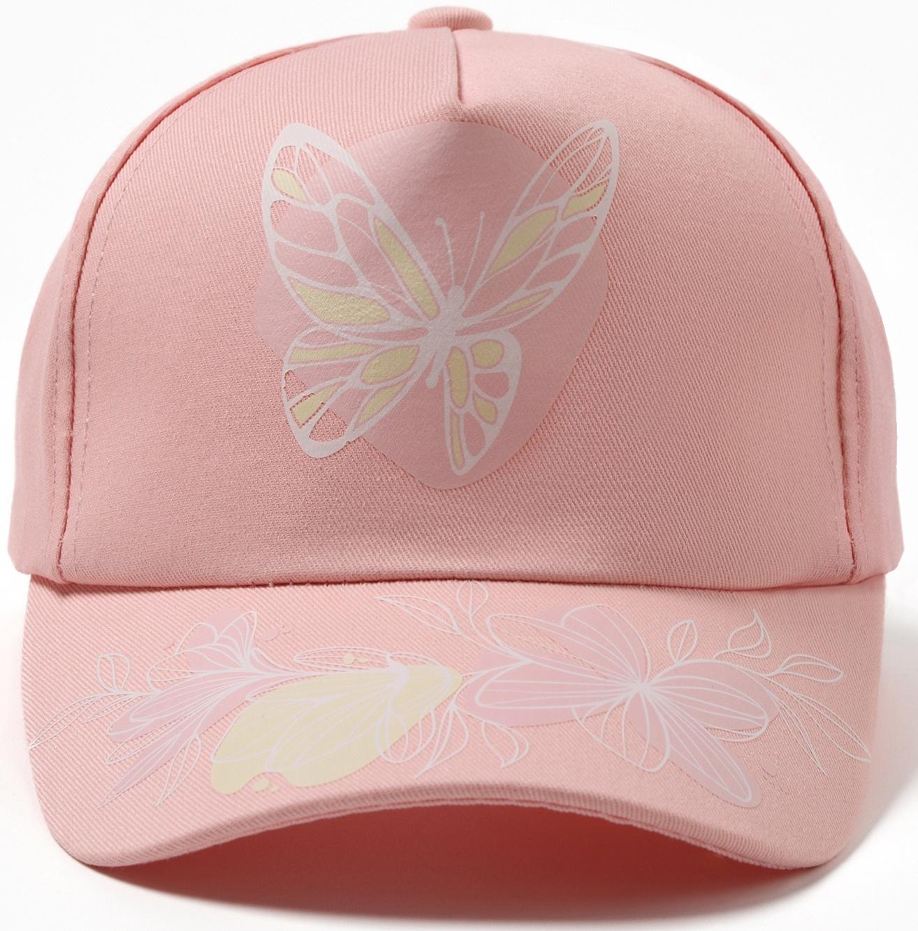 Бейсболка для девочки, цвет розовый, размер 54