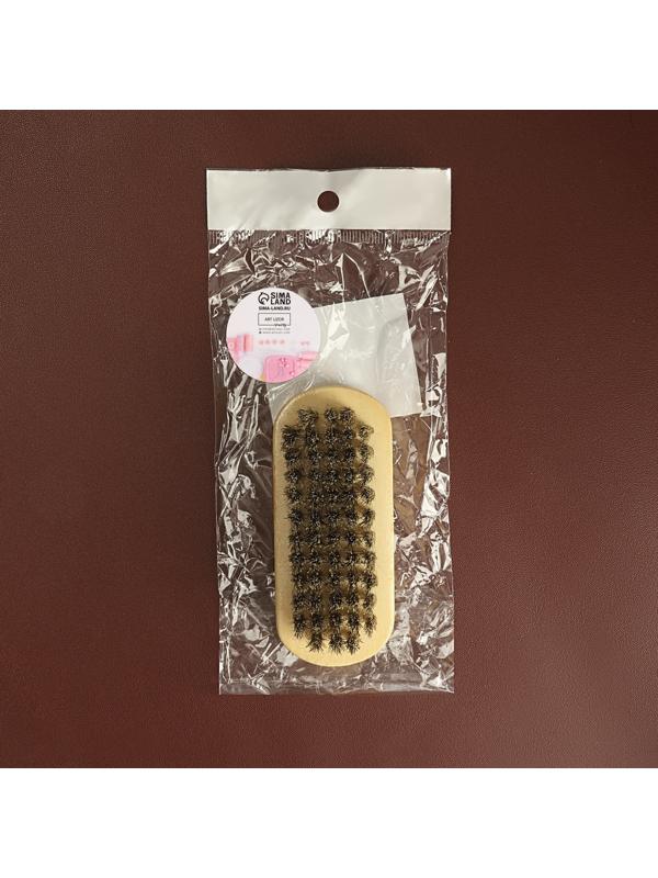 Щётка для полировки кожи, натуральный ворс, 9 × 3,8 см