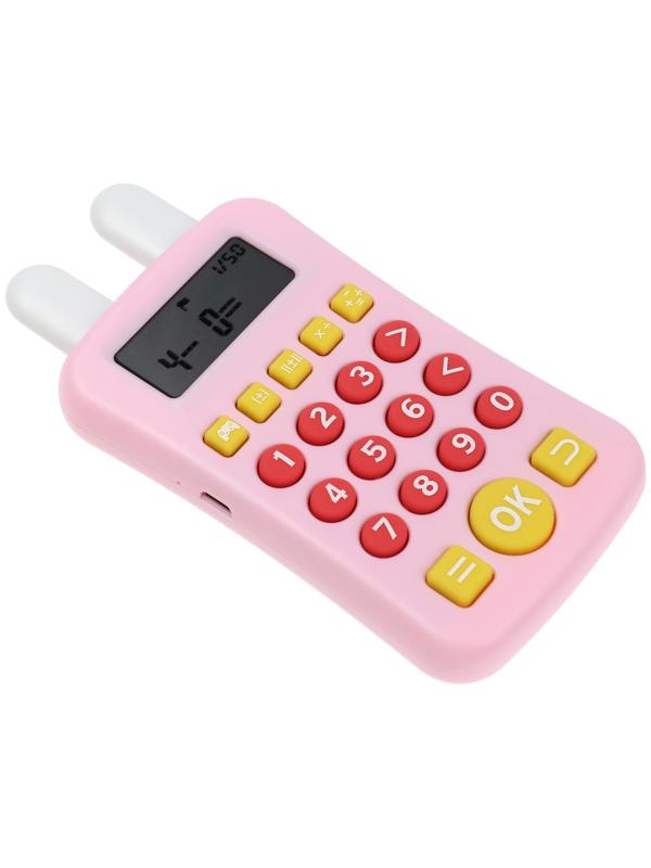 Интерактивный калькулятор детский Windigo, для изучения счёта, розовый