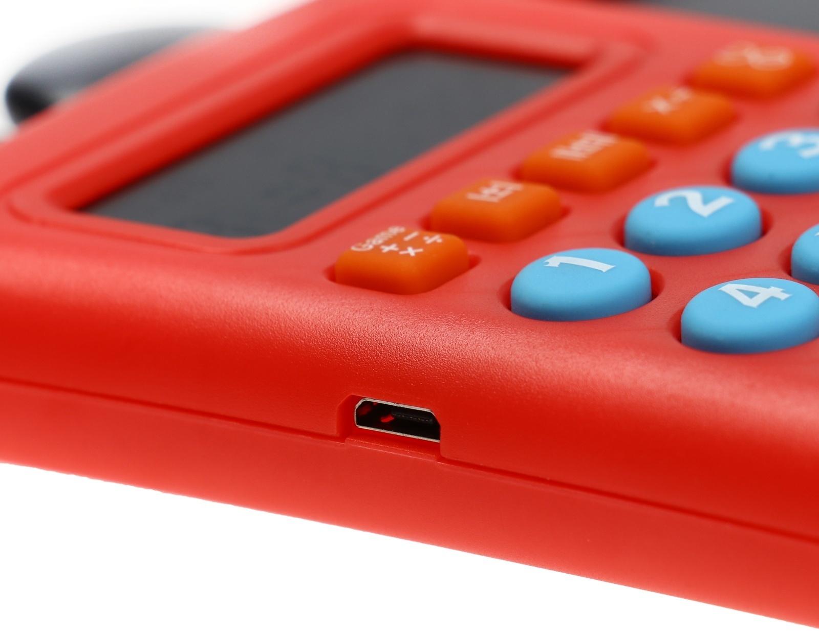 Интерактивный калькулятор детский Windigo, для изучения счёта + графический планшет, красный