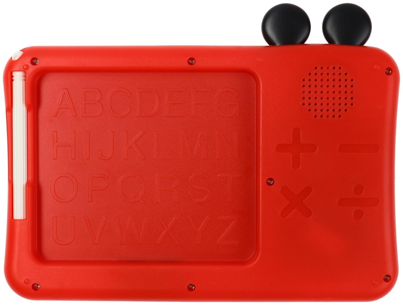 Интерактивный калькулятор детский Windigo, для изучения счёта + графический планшет, красный