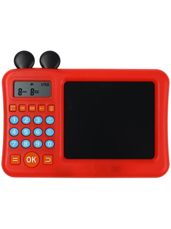 Интерактивный калькулятор детский Windigo, для изучения счёта + графический планшет, красный