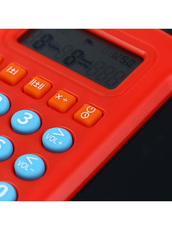 Интерактивный калькулятор детский Windigo, для изучения счёта + графический планшет, красный