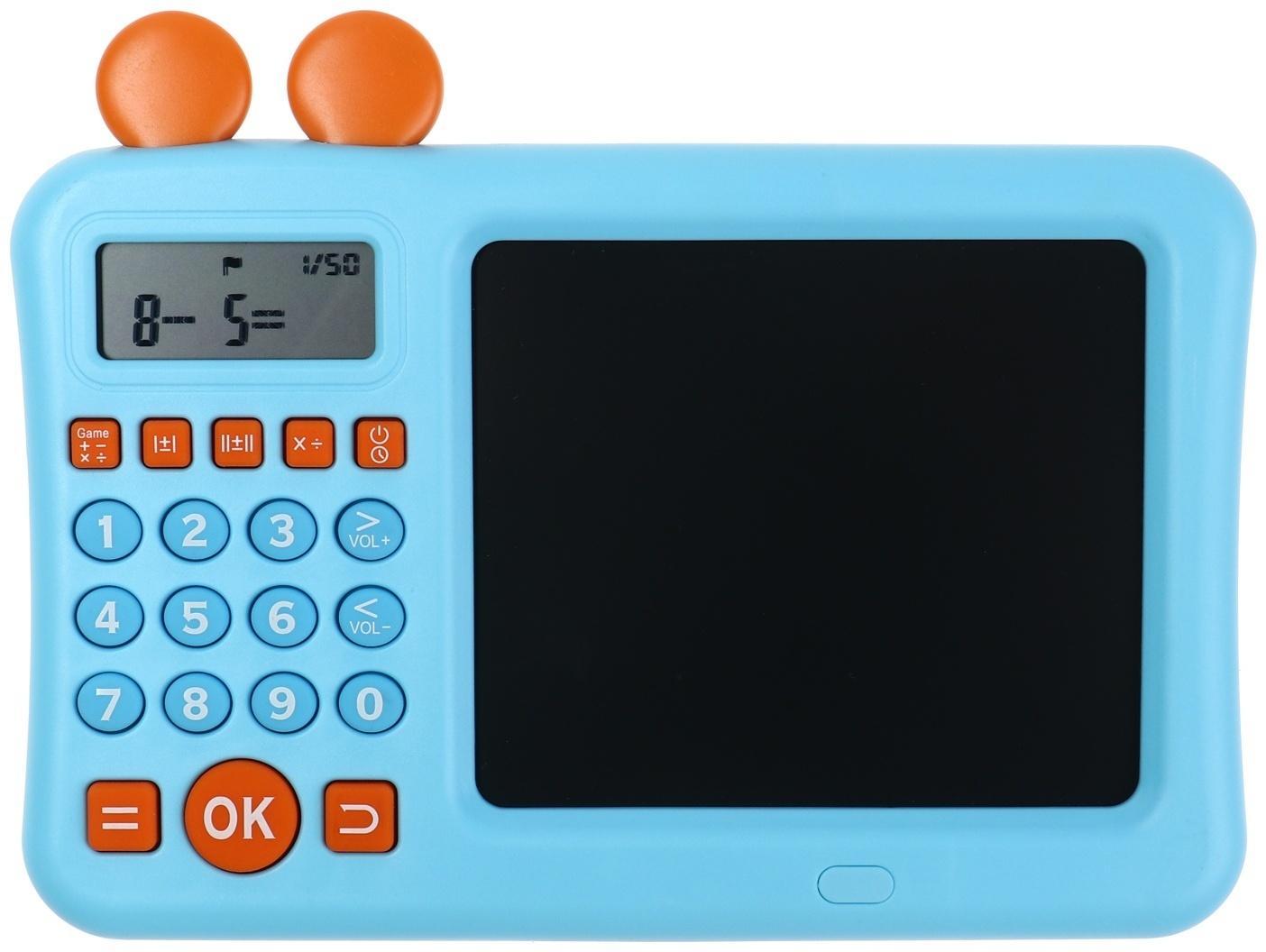 Интерактивный калькулятор детский Windigo, для изучения счёта + графический планшет, голубой