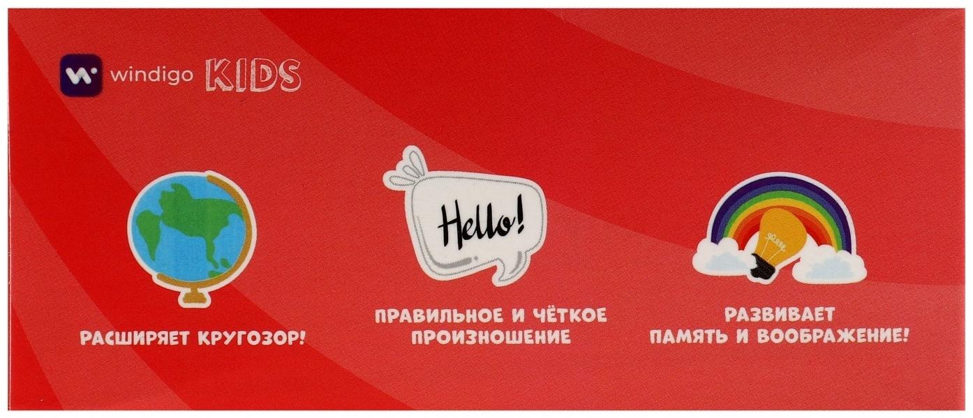 Интерактивная игра для изучения английского языка Windigo,112 двусторонних карточек,розовая