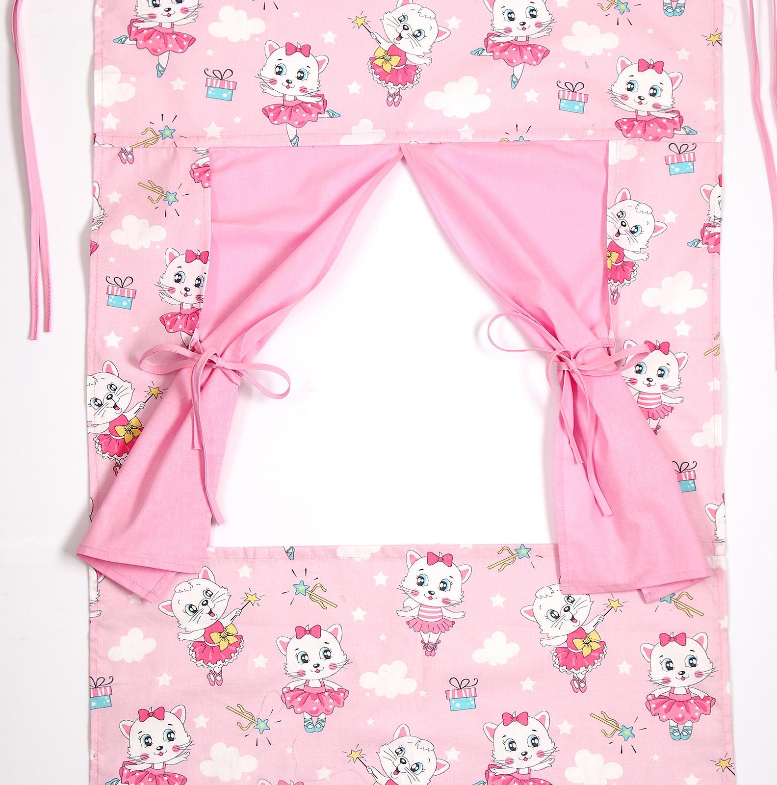 Ширма для кукольного театра «Кошечки в сарафанах», текстиль, р-р 120х60 см