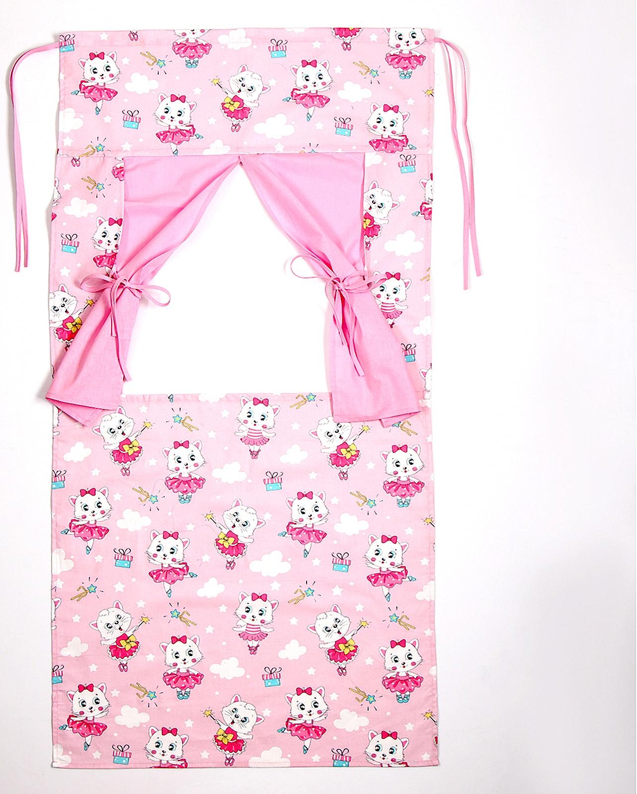 Ширма для кукольного театра «Кошечки в сарафанах», текстиль, р-р 120х60 см