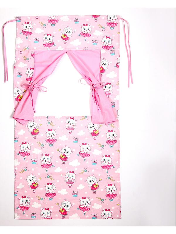 Ширма для кукольного театра «Кошечки в сарафанах», текстиль, р-р 120х60 см