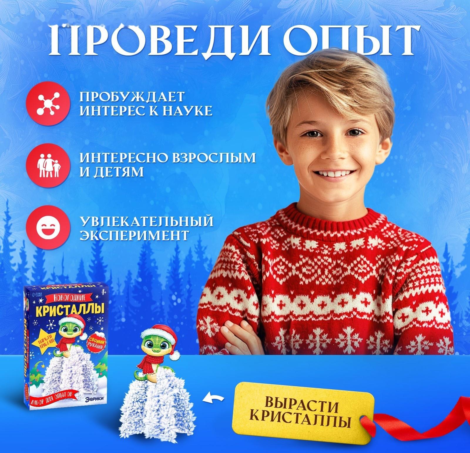 Набор для опытов «Новогодние кристаллы», со змеей