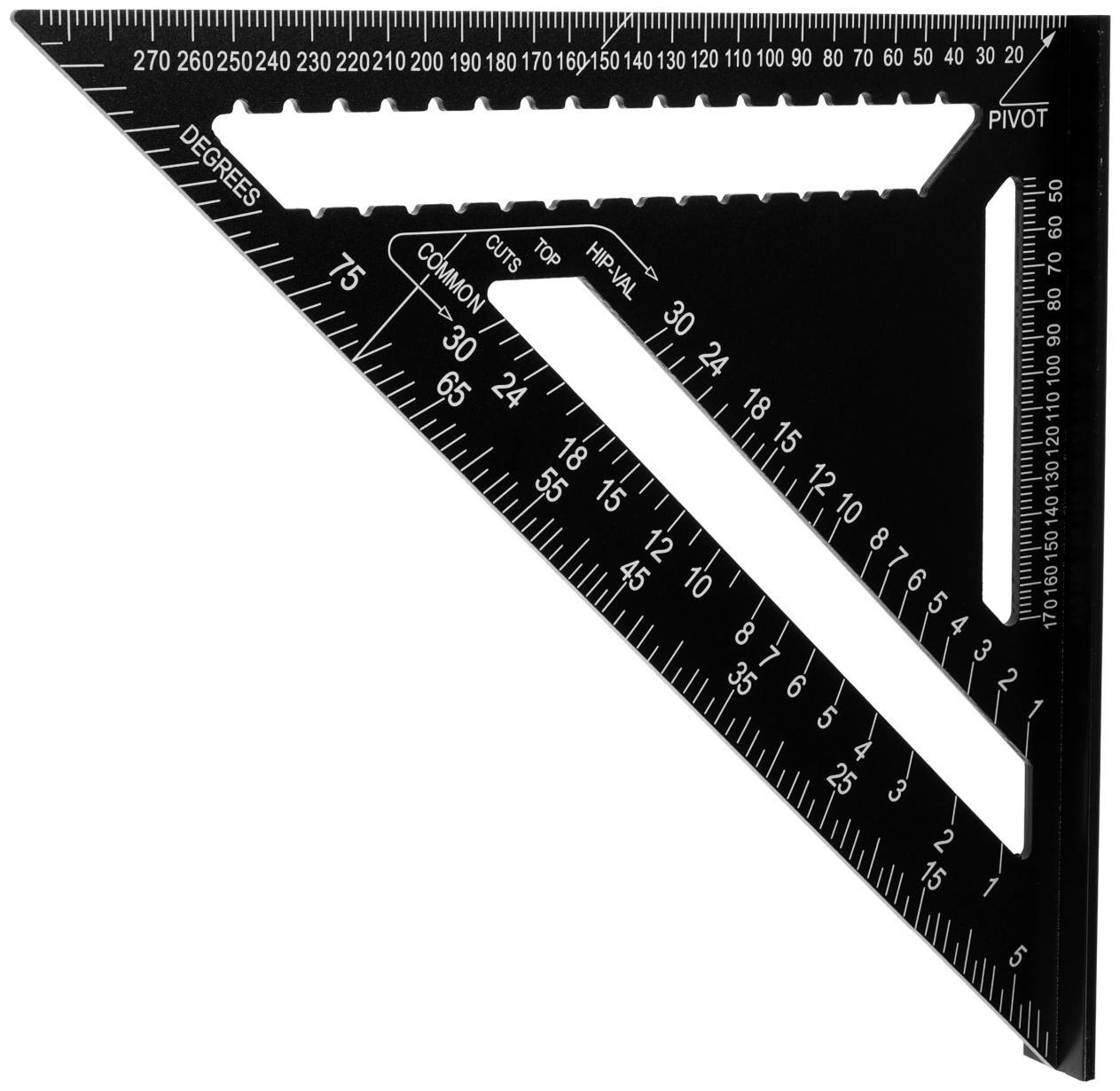 Универсальный кровельный угольник ТУНДРА, алюминий, с внутренней шкалой, 300 мм