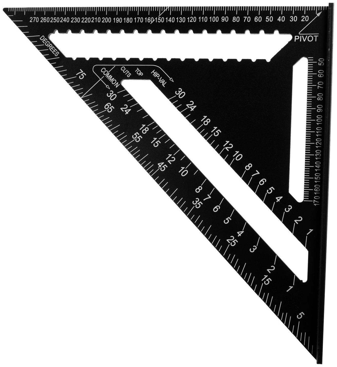 Универсальный кровельный угольник ТУНДРА, алюминий, с внутренней шкалой, 300 мм